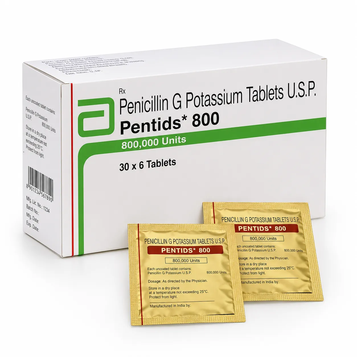 Penicillin G - Pentids 800 Tablet